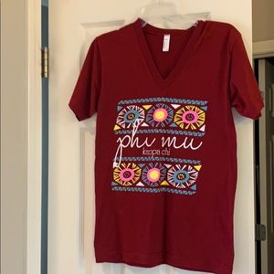 Phi Mu Kappa Chi v neck shirt